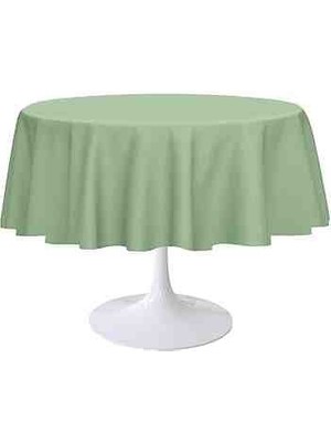 Ayzen Home Yuvarlak Masa Için Saten Masa Örtüsü 190 x 190 cm Çapında