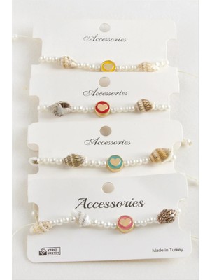 Hsc Bilişim Deniz Kabuğu Inci Makrome Ip Bileklik