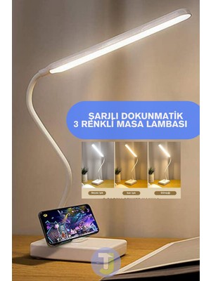 Feyza Design USB Şarjlı Beyaz Masa Lambası - Farklı Renk Seçenekleriyle Şık Tasarım