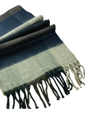 Mim Eşarp ve Şal Kalın Kışlık Desenli Yumuşak Dokulu Saçaklı Şal – 50×185 cm