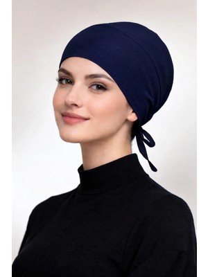 Mim Eşarp ve Şal Bağlamalı Kaymaz Penye Bone