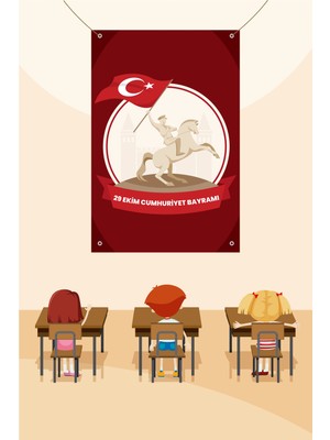 Deko Gonya 29 Ekim Cumhuriyet Bayramı Temalı Fotoğraf Panosu Branda 100X150