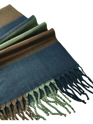 Mim Eşarp ve Şal Kalın Kışlık Desenli Yumuşak Dokulu Saçaklı Şal – 50×185 cm