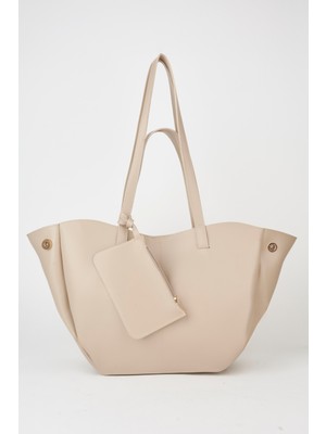 Vivaq Kadın Çiçek Vizon Kartlık Hediyeli Çıt Çıt Kenar ve Çıt Çıt Kapama El Kol ve Omuz Çantası