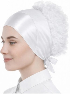 Mim Eşarp ve Şal Fırfırlı Saten Bone