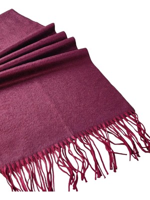 Mim Eşarp ve Şal Kalın Kışlık Düz Desen Yumuşak Dokulu Saçaklı Şal – 50×185 cm