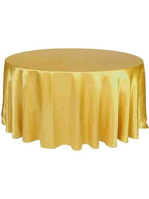 Ayzen Home Yuvarlak Masa Için Saten Masa Örtüsü 190 x 190 cm Çapında