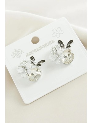 Hsc Bilişim Inci Taşlı Metal Küpe