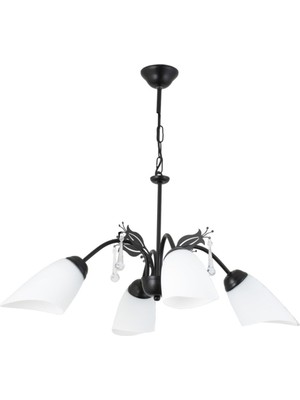 Şık Tasarımlı 4 Lü Beyaz Avize - Modern ve Elegant Aydınlatma