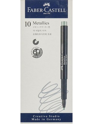 Graf Von Faber-Castell Faber-Castell Metalik Markör Buz Mavisi, 10'lu