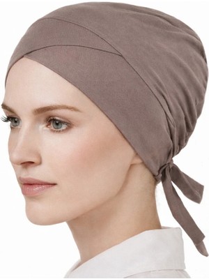 Mim Eşarp ve Şal Çapraz Bağlamalı Penye Bone