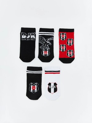 Lc Waikiki Yeni Sezon Beşiktaş Desenli Erkek Çocuk Patik Çorap 5'li