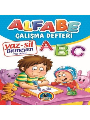 Dua Giyim Yaz-Sil Alfabe Bitmeyen Yazı Defteri+Tahta Kalemi