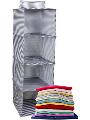 Ergün Collection 4 Gözlü Dolap Organizer Zebra Model