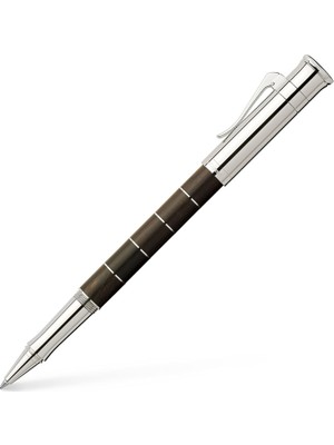Graf Von Faber-Castell Anello Grenadilla Roller Kalem, Platin Kaplama, Dayanıklı Ahşap Gövde, Şık ve