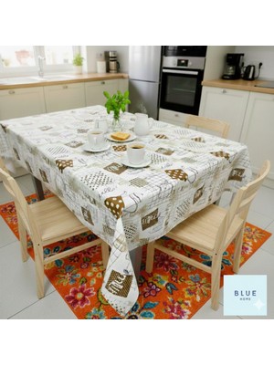 Feyza Design Kahverengi Pvc Masa Örtüsü - Kaymaz ve Leke Tutmaz Özellikli