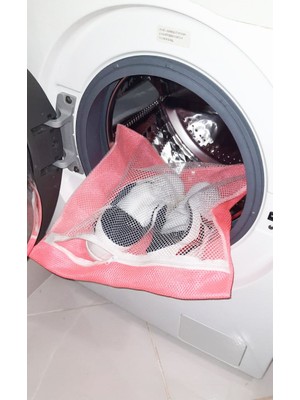 Ergün Collection Pembe Fermuarlı - Hassas Çamaşır Terlik Ayakkabı Yı Filesi Büyük Boy