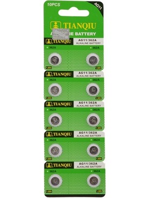Katre46 Tıanqıu AG11 LR721/362 Alkalin 10'lu Düğme Pil