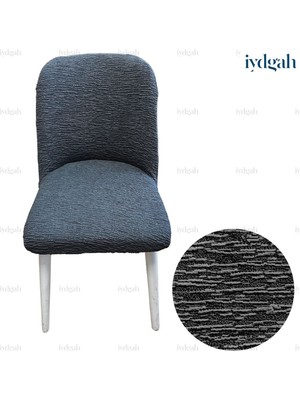 Feyza Design Düz Jakarlı Büyük Oval Sandalye Kılıfı Yıkanabilir Streç Lastikli