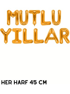 Feyza Design Altın Renkli Balon Seti - Doğum Günü ve Kutlama Süsleri