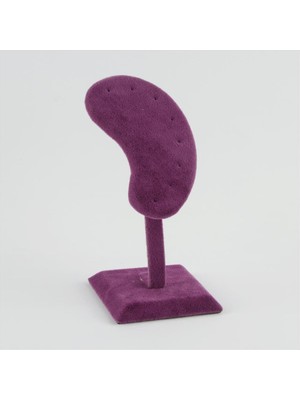 Feyza Design Kumaş Kaplamalı Küpe Standı - Altın Renk, Hafif ve Şık Tasarım