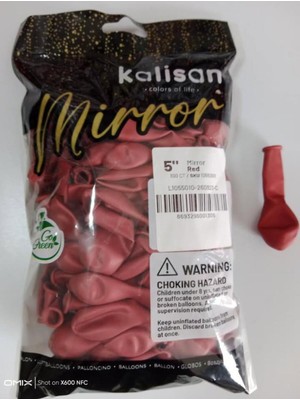 Feyza Design 5 Inç Krom Balon Red (Kırmızı) 100 Lü - Hobi ve Parti Malzemeleri