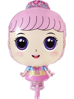 Feyza Design Sevimli Çok Renkli Pembe Folyo Balon - Partiler Için Şık Dekor