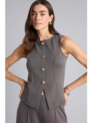 DeFacto Slim Fit Düğmeli Yelek H5401AX26SP