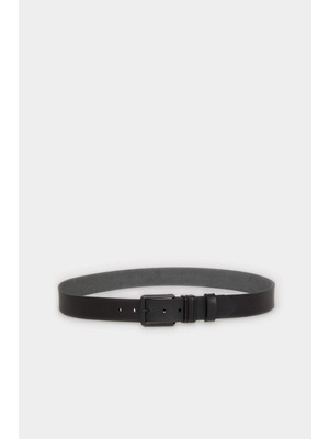 DeFacto Erkek Dikdörtgen Toka Suni Deri Jean KEMERI H6862AXNS