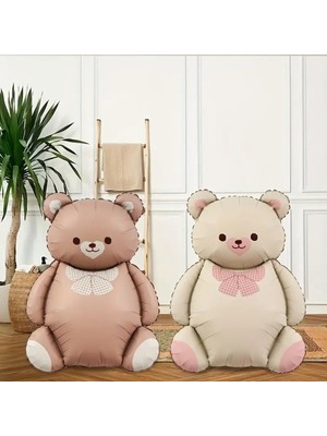 Feyza Design Çok Renkli 2'li Büyük Ayı Folyo Balon Seti