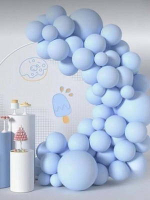 Feyza Design Çok Renkli Parti Balon Seti 60 Adet ve Balon Zinciri