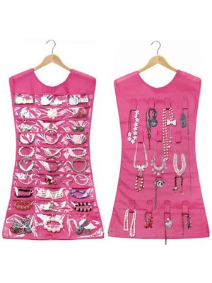 Elma Shop Elbise Şeklinde Takı Organizeri - Pembe
