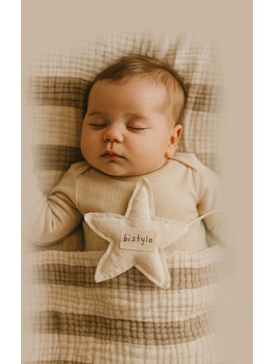 Bistyle Müslin Battaniye Uyku Arkadaşli Pure Life 70156 85X85CM Bej