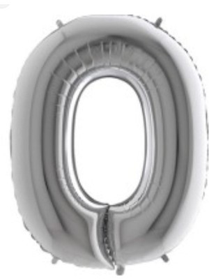 Feyza Design Gümüş Renk 100 cm Folyo Balon Doğum Günü Harf Balon