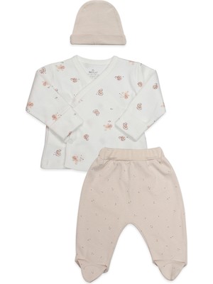 Bistyle 3lü Zıbın Takım Cookies Make Happy 13117 Ekru