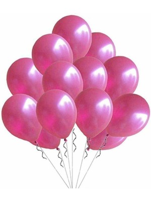 Feyza Design Metalik Fuşya Balon Seti - 10 Adet 12 Inç Lateks Balonlar