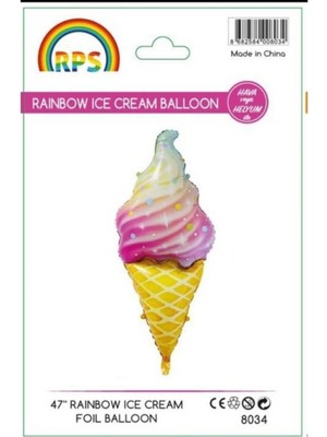 Feyza Design Renkli Dondurma Temalı Balon Seti 115 cm