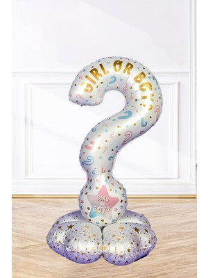 Feyza Design Yüksekliği 110CM Ayaklı Soru Işareti Balon Çocuk Partisi