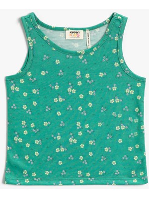 Koton Çiçek Baskılı Bisiklet Yaka Atlet