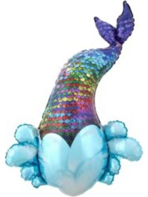 Feyza Design Yeşil Büyük Deniz Kızı Kuyruk Folyo Balon 110X78 cm