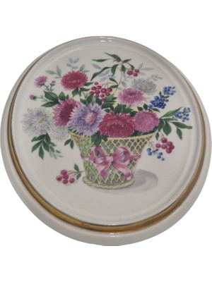 Hasyılmaz Vintage Dekoratif Çiçek Temalı Porselen Duvar Tabağı 13,5cm 001
