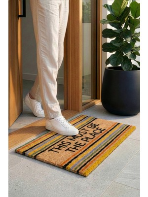 Koza Home Coco Mottolu Kıl Kapı Önü Paspası 40X60 3677