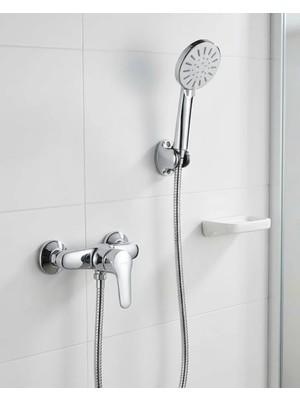 Nuveden Ieg™ 4 Fonksiyonlu Krem El Duşu Seti Spiral Hortum ve Duş Askısı NVDN-TKNRS34