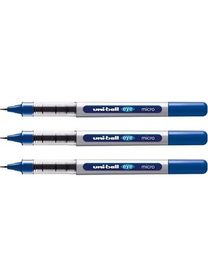 Uni Roller Kalem 0.5 UB-150 Mavi 3 Lü