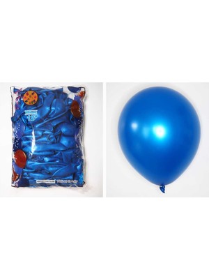 Feyza Design Koyu Mavi Metalik Balon 25'li - Parti ve Eğlence Malzemeleri