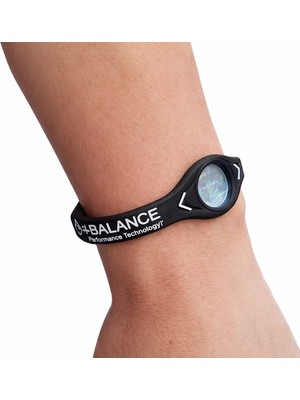 Tuqos Power Balance Siyah Denge Bilekliği Orijinal S Beden Hologram Teknolojisi ile Enerji Akışını Optimize Eder