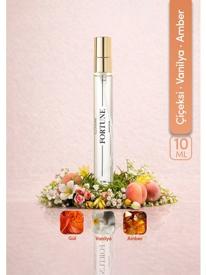 ILLUSIONE Fortune EDP Kadın Seyahat Boy Parfüm 10ml | Vanilya-Çiçeksi-Amber | Narenciye, Paçuli, Sedir, Sandal