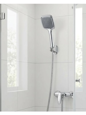 Nuveden Ieg™ Siyah El Duşu Seti Spiral Duş Hortumu ve Duvar Askılı Çok Fonksiyonlu Duş Başlığı N