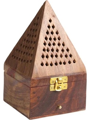 LTG Nova El Yapımı Ahşap Piramit Tütsülük Buhurdanlık – Dekoratif Kule Tütsü Kutusu