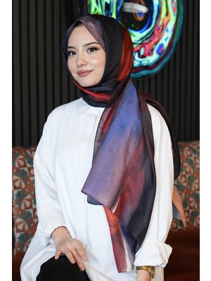 Afvente Sanat Desen Turuncu Soft Pamuk Şal